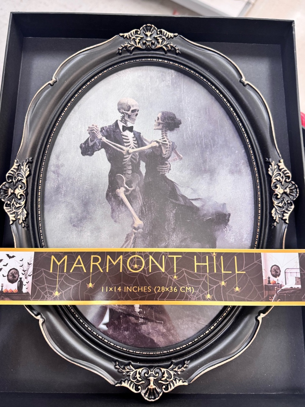 Black Skeleton Dance Wall Art